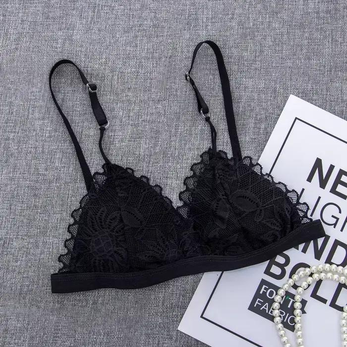 Soutien-gorge sans coussretours de poitrine pour femme, sous-vêtement sexy, fin, sans fil, bralette,