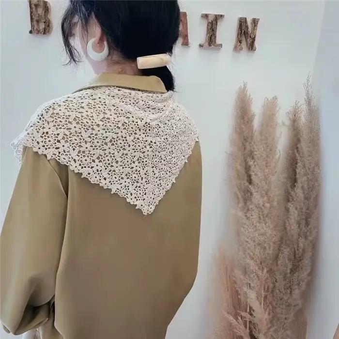 Faux col en dentelle tricoté au Crochet pour femmes, petit châle décoratif, faux col, accessoires de