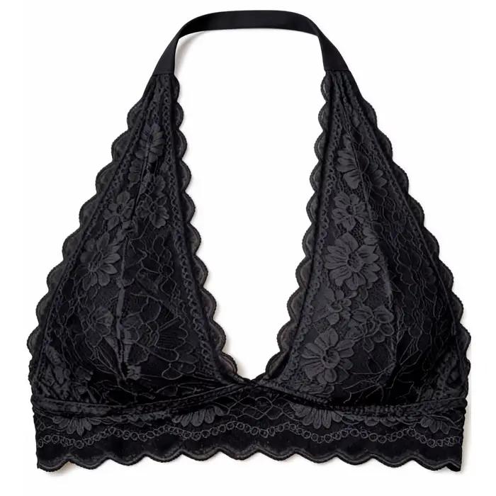 Soutien-gorge halter en dentelle pour femme, push-up et rehausseur, sans armatures, confortable, inv