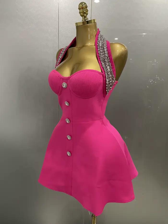 Kendning Crystal Drum Con Bandage Robe Longue Femme, Gants, Noir, Sexy Off the Initiated, Indépendan