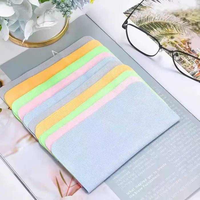 Chiffon de nettoyage de lunettes en microfibre, 5 pièces, adapté aux écrans, lentilles, lunettes en 