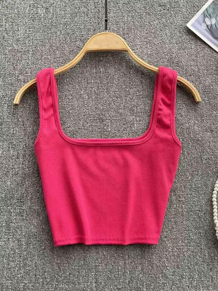 Haut court dos nu pour femme, chemisier à fond, coupe couvertes, solide, précieux, sexy, Y2K