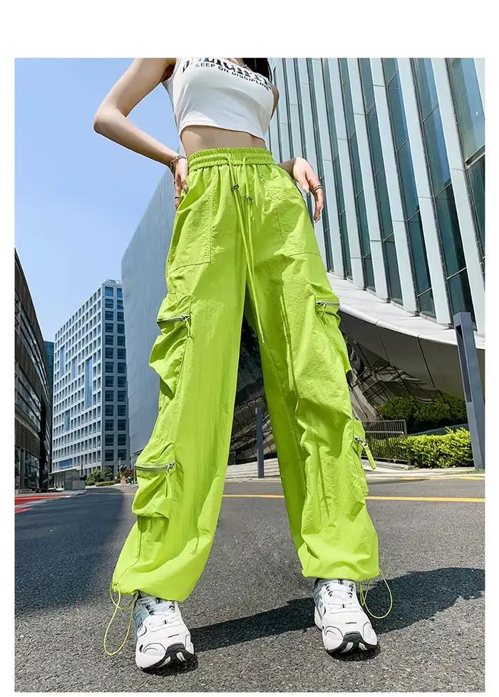 Salopette américaine à séchage rapide pour femmes, pantalon de survêtement d'été en soie glacée fine