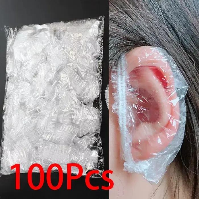 Cache-oreilles jetable pour teinture capillaire, 1 à 500 pièces, couverture d'oreille étanche, huile