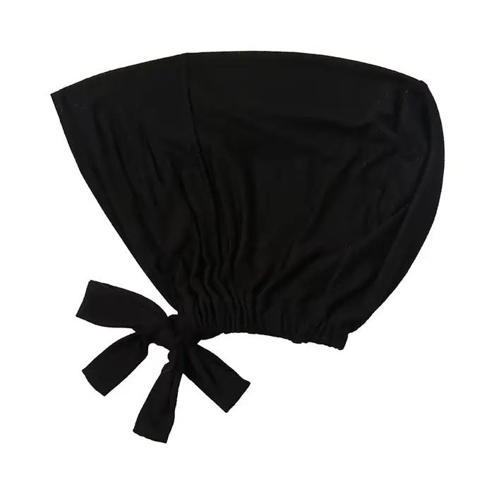 Femmes musulmanes intérieur Hijab casquettes chapeau extensible Turban réglable Bonnet cravate dos J