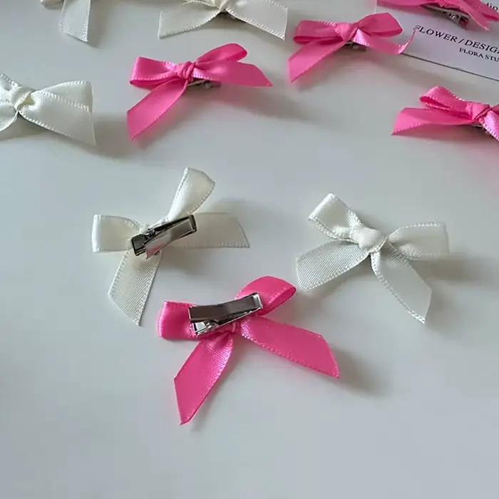 Ensemble d'accessoires pour cheveux pour femmes, rubans colorés, nœuds, pinces à cheveux, sangles à 
