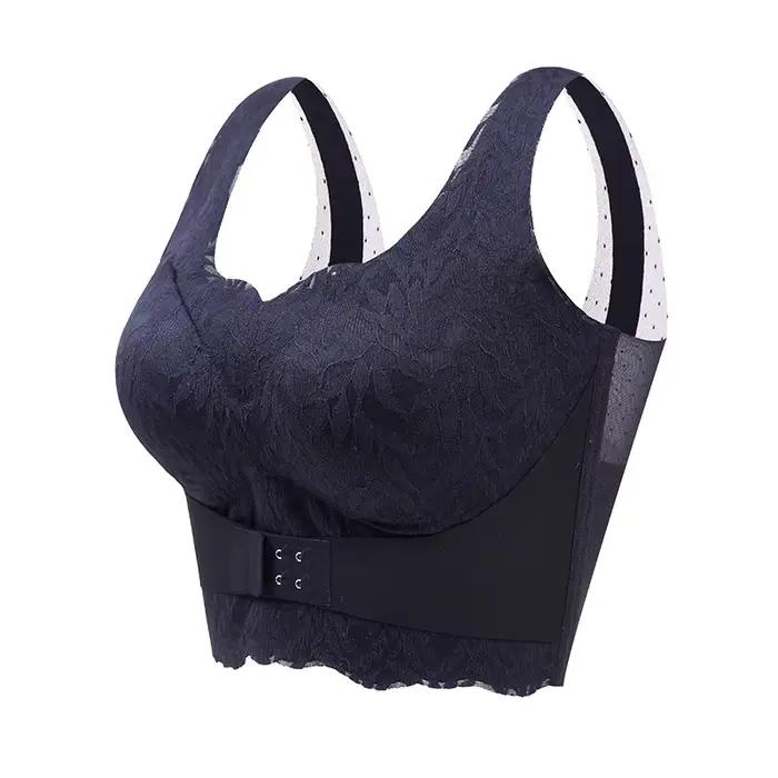 Soutien-gorge de sport froncé en émail à armatures fines pour femmes, lingerie non marquante, taille