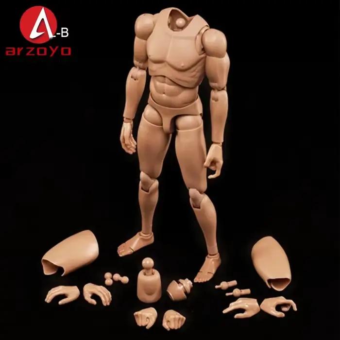 1/6 corps de figurine masculine MX02-AB 2.0 épaules étroites nues avec cou peau européenne/huile asi