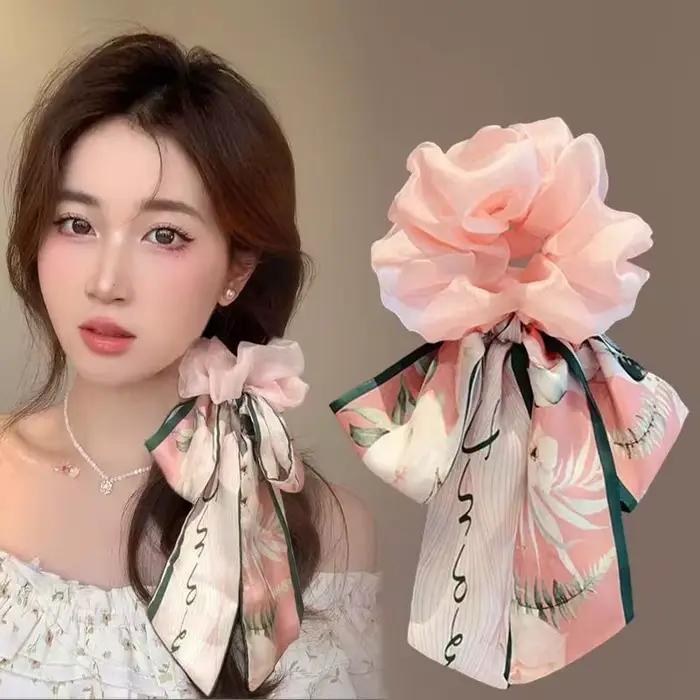 Ruban pour cheveux avec nœud pour femmes, 1 pièce, bandeau flottant, anneaux pour gros intestin, sen