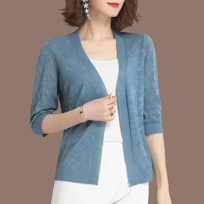 Veste Simple ajouré pour femmes, Simple, confortable, à la mode, Design élégant, passe-partout, déco