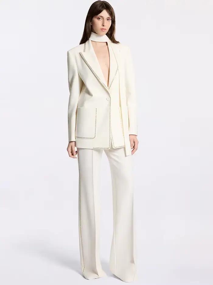 Ensemble de costume de créateur HIGH STREET, dernière mode 2026, pour femme, avec blazer à bouton un