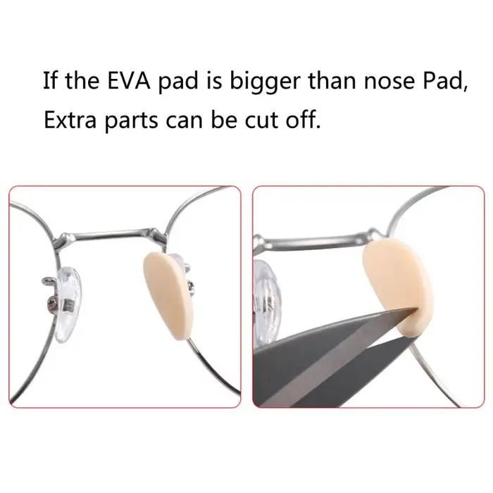 Plaquettes nasales en mousse souple autocollante EVA, pour lunettes, antidérapantes, sans maquillage