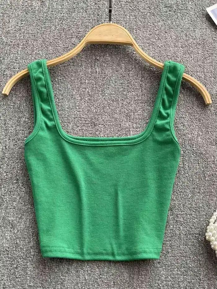 Haut court dos nu pour femme, chemisier à fond, coupe couvertes, solide, précieux, sexy, Y2K