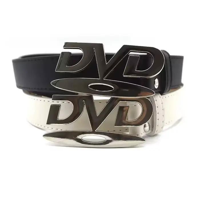 Ceinture à boucle DVD rétro Y2K 2026 pour femme, design tendance et original, accessoire polyvalent 