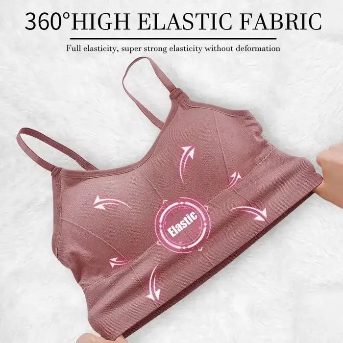 Soutien-gorge de sport dos nu pour femmes, sous-vêtements sans couture, sangle d'épaule réglable, gi