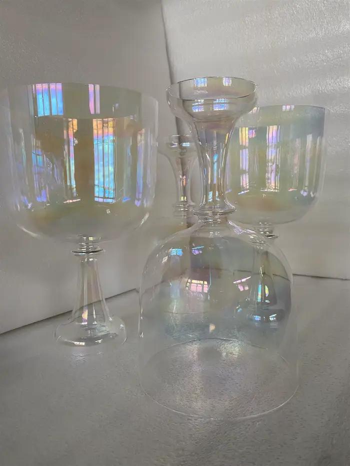 Calice chantantant en cristal arc-en-ciel cosmique 3ème octave B note couronne chakra ou 4ème octave