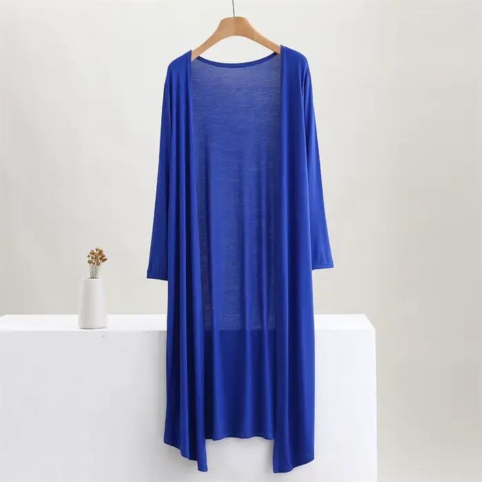 Été automne 12 couleurs femmes Modal Long Cardigan femme coton pull Cardigans à manches longues femm