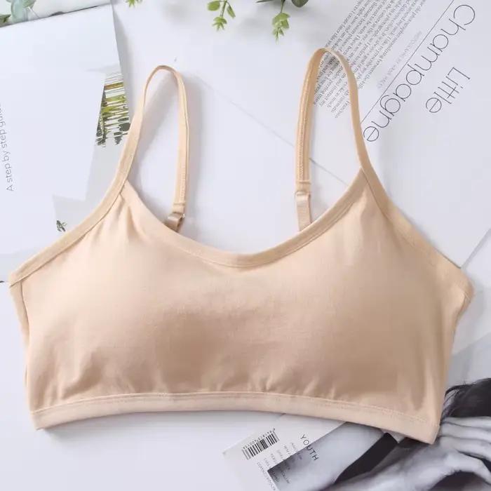 Soutien-gorge en coton pour femmes, coussinets fixes, sous-vêtements de sport antichoc, sans couture