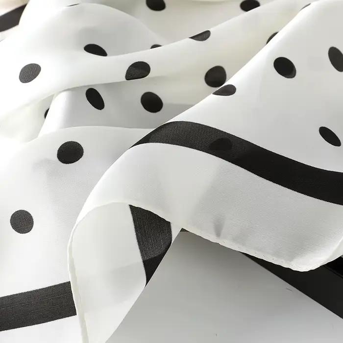 Dame cheveux Dot écharpe femme soie carré foulards bandeau pour femmes Bandana mode Foulard châles f