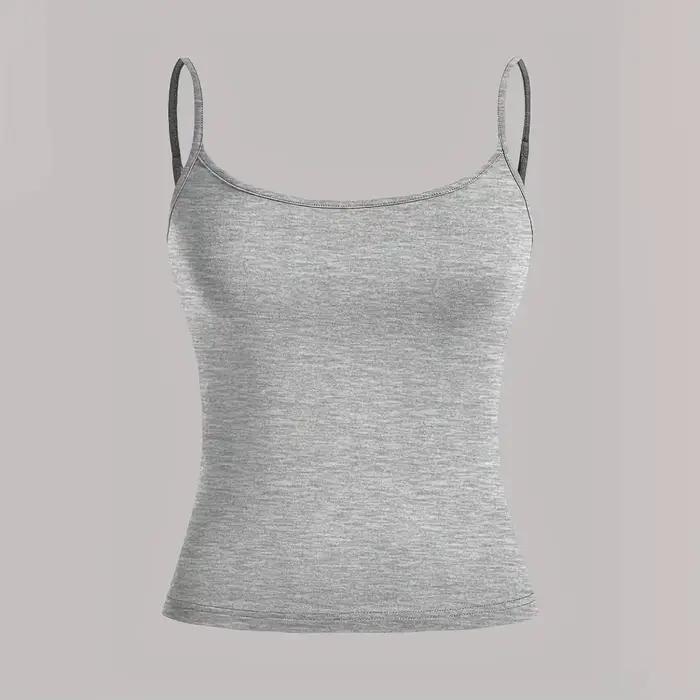 Débardeur à bretelles pour femmes, haut Slim pour mode d'été, polyvalent, décontracté, respirant, ti
