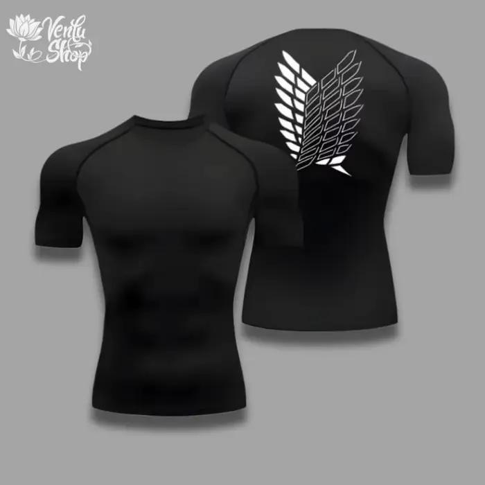 AOT, Levi Ackerman, Attack on Titan, Anime, Gym, Compresseur, Muscleshirt, Merch, Vêtements de Fitne