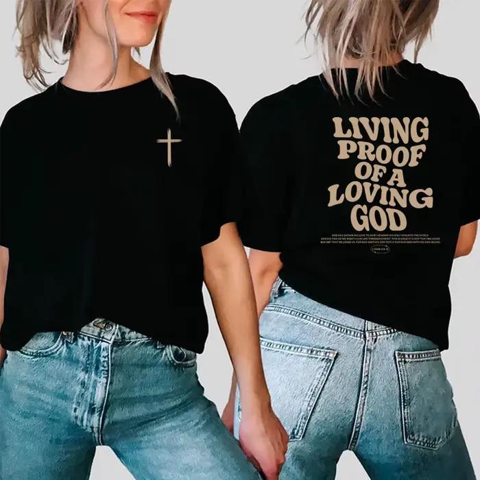 T-Shirt chrétien esthétique, vêtements chrétiens, marron, jésus, tendance, Streetwear, chemises vers