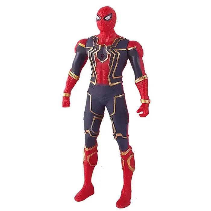17 cm Marvel Spiderman modèle Anime figurines Spider-man Captainironman lumineux jouets pour enfants