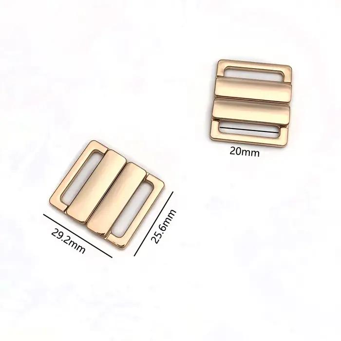 Fermoirs de soutien-gorge en métal, 20mm, fermeture avant, crochet arrière, accessoires de remplacem