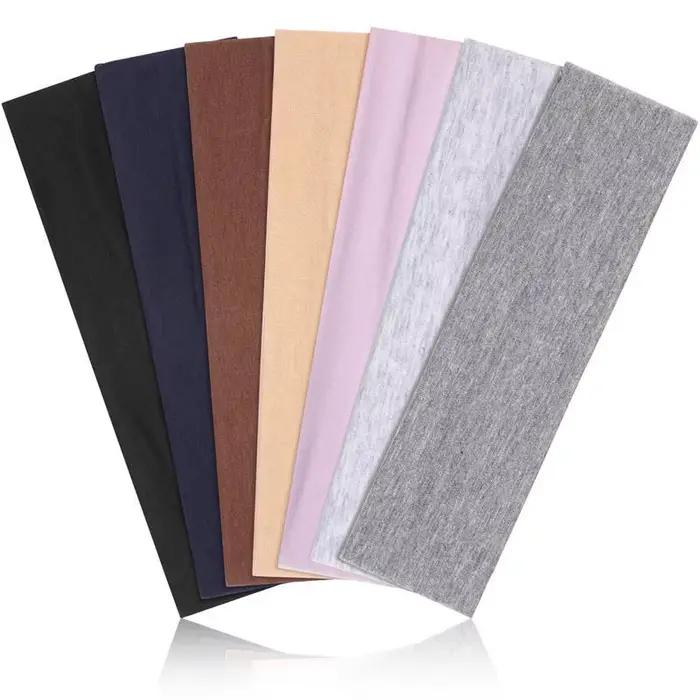 Bandeaux de couleur unie à haute élasticité, 7 pièces, bandeau d'exercice de Yoga, accessoires pour 