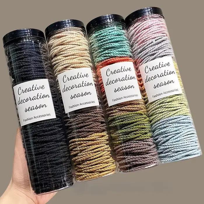 Anneaux de cheveux élastiques sans couture, 100 pièces, attaches simples assorties avec tout, anneau