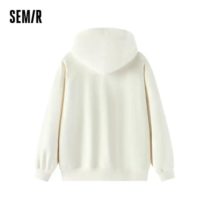 Sweat à capuche ample Semir pour femme, style décontracté et confortable, brodé, à manches raglan, i