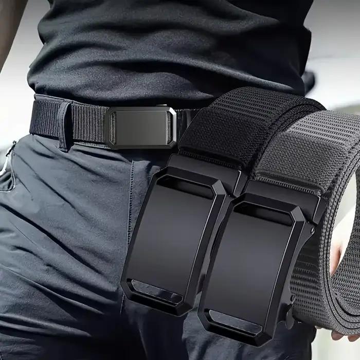 Nouvelle ceinture à boucle automatique, vêtements de travail tactiques en toile, pantalons d'entraîn