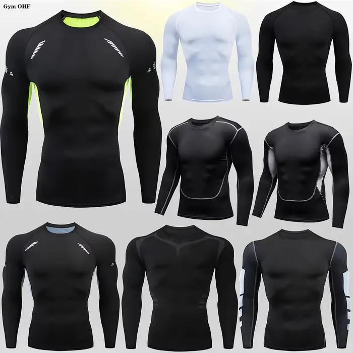 musculation sport homme tee shirt homme  T-shirt Rashguard à manches courtes pour homme, vêtement de