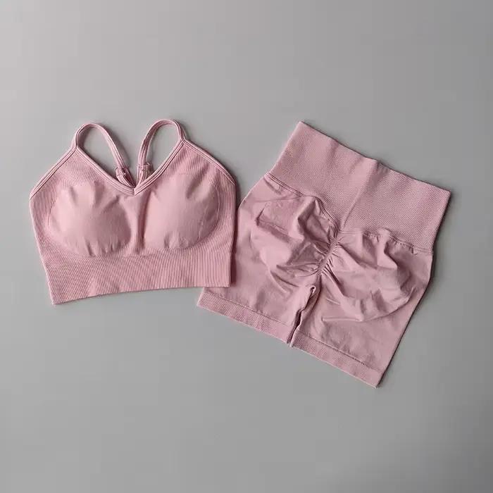 2 pièces ensembles de Yoga femmes taille haute tenues d'entraînement vêtements de sport vêtements de
