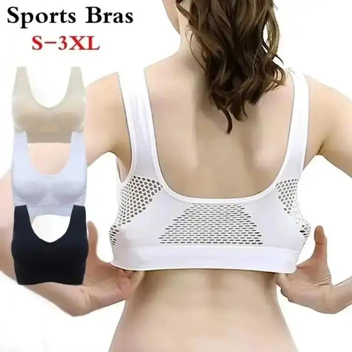 Soutien-gorge de sport respirant pour femmes, 1 pièce, absorbant la sueur, coussinet antichoc, haut 