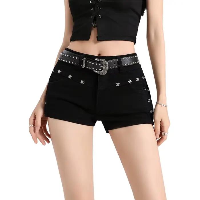 Mini short en jean taille basse pour femmes, Sexy, Vintage, coréen, populaire pour filles, légèremen