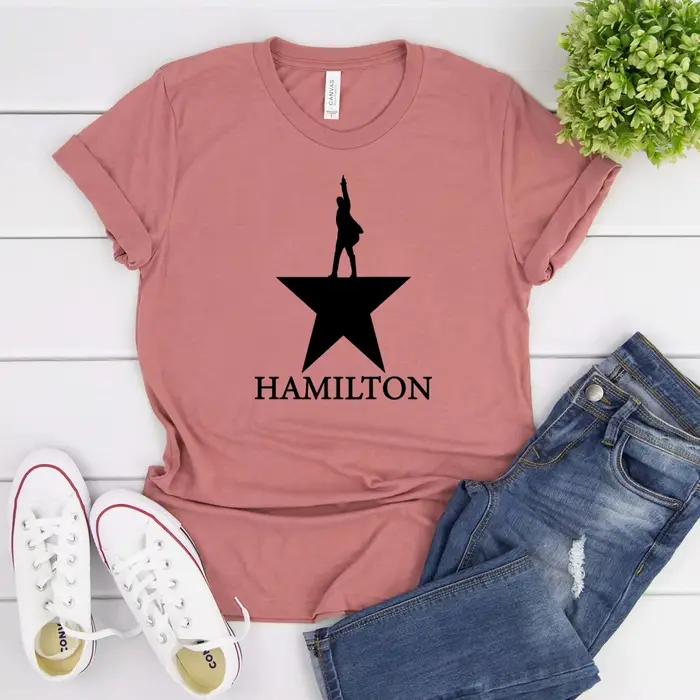 Golden tenter Hamilton T-Shirt, Broadway Musical Hamilton Shirt Rise Up Tee Cadeau pour GérHipster Y