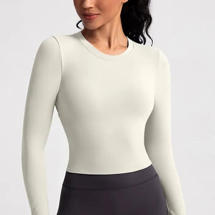 Cloud Hide – chemises de Yoga noires pour femmes, chemisier à manches longues, grande taille, haut d
