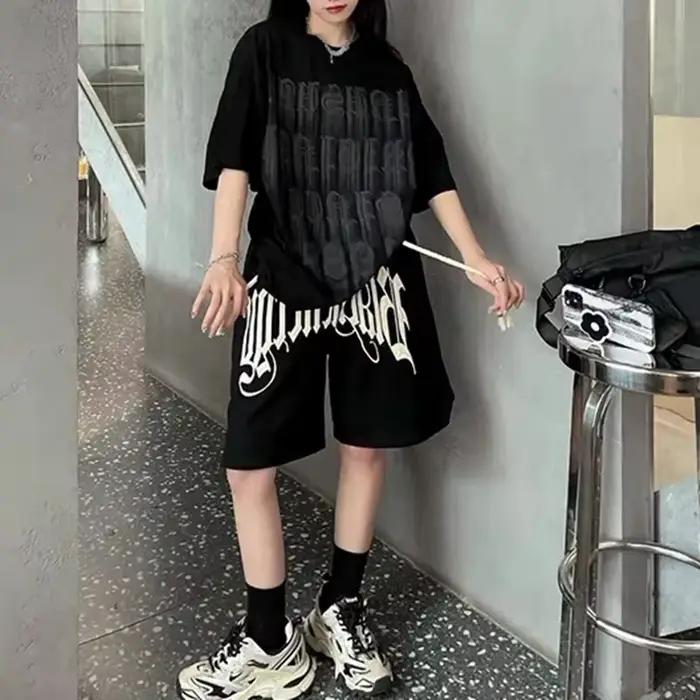 Shorts d'impression Wstring de proximité pour femmes, Streetwear de style américain, Shorts de sport