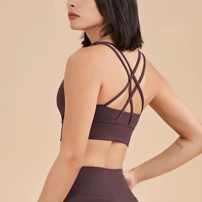 TRY TO BN Soutien-gorge de yoga dos nu pour femmes, sous-vêtements de fitness initiés, soutien-gorge