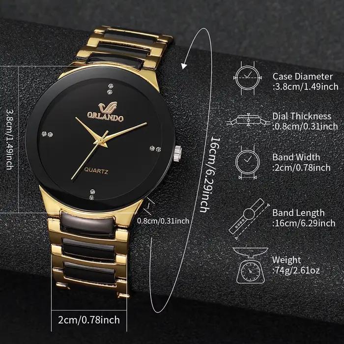 Montre à quartz en acier inoxydable pour hommes et femmes, montres-bracelets d'affaires, mode couple