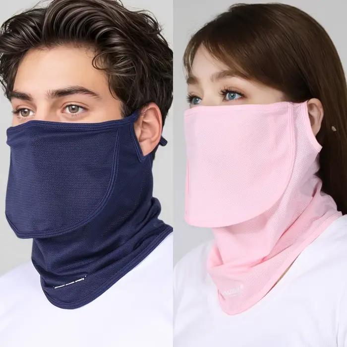 Masque de Protection solaire en soie glacée pour hommes et femmes, Protection UV d'été, guêtre de co