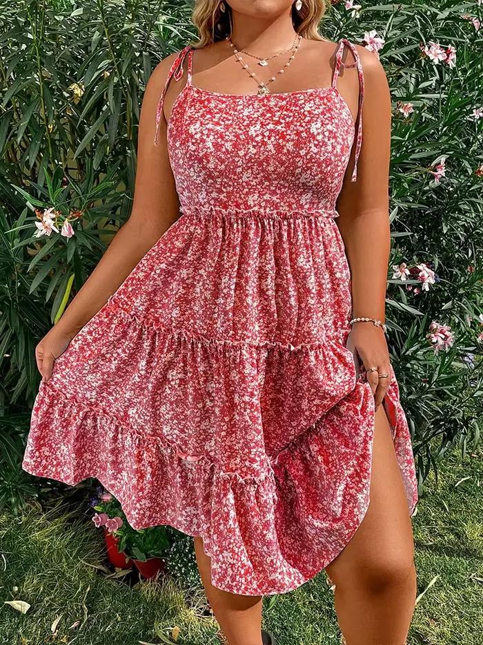 Mini robe florale grande taille pour femmes, demi-moulante, manches courtes, écharpe d'été, conforta