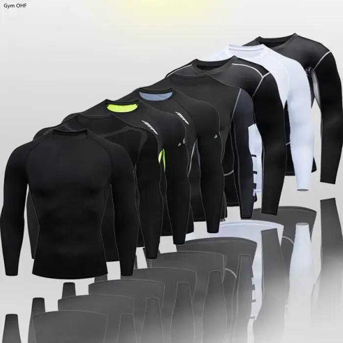 musculation sport homme tee shirt homme  T-shirt Rashguard à manches courtes pour homme, vêtement de