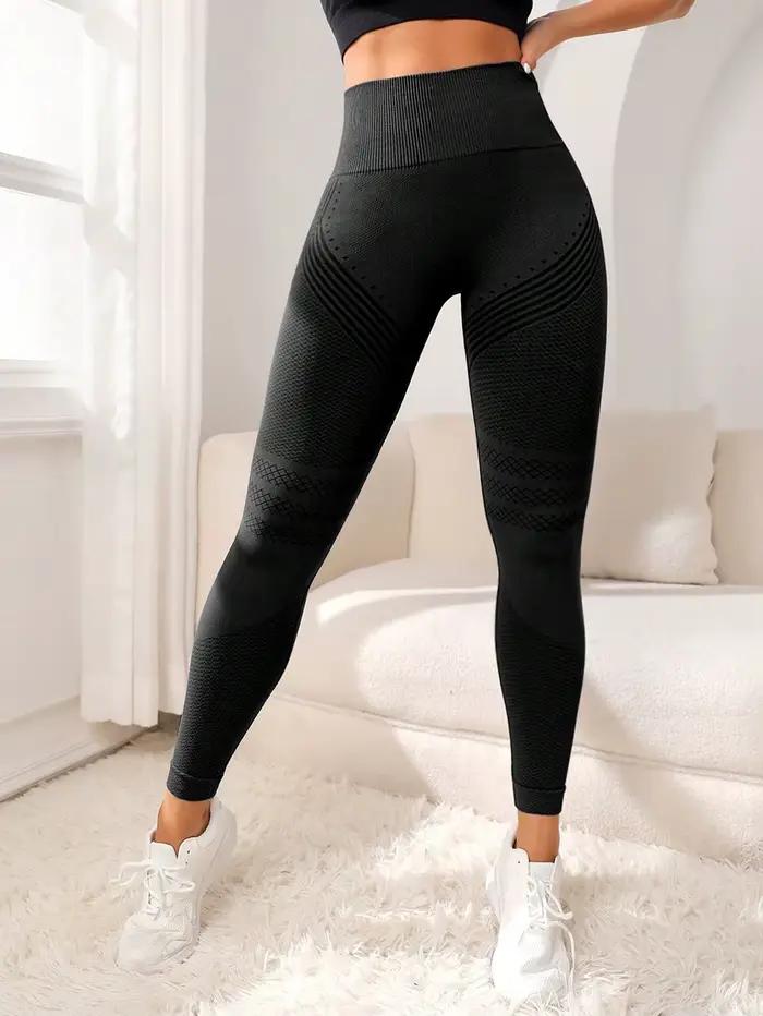 Pantalons de sport avec lignes sexy, pantalons serrés de sport pour femmes, taille haute, élastiques