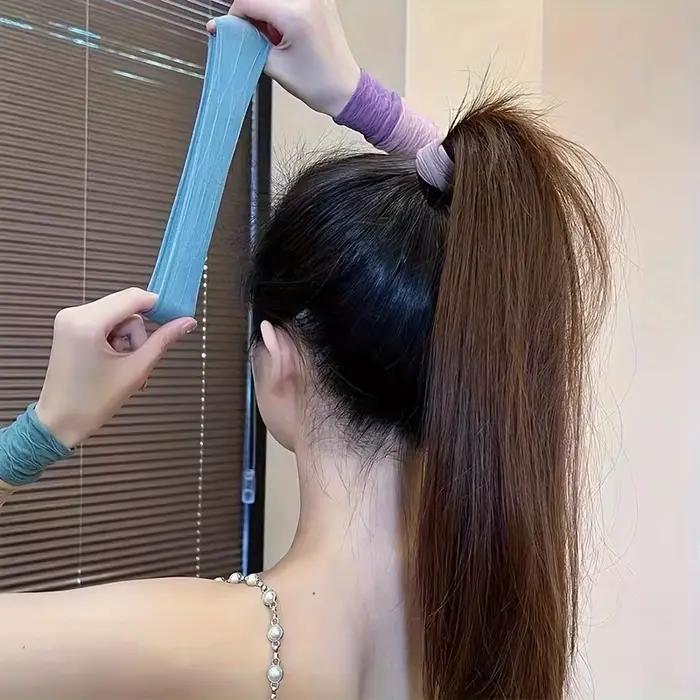 5/10/20 pièces/ensemble nouvelles femmes filles coloré en Nylon élastique bandes de cheveux queue de