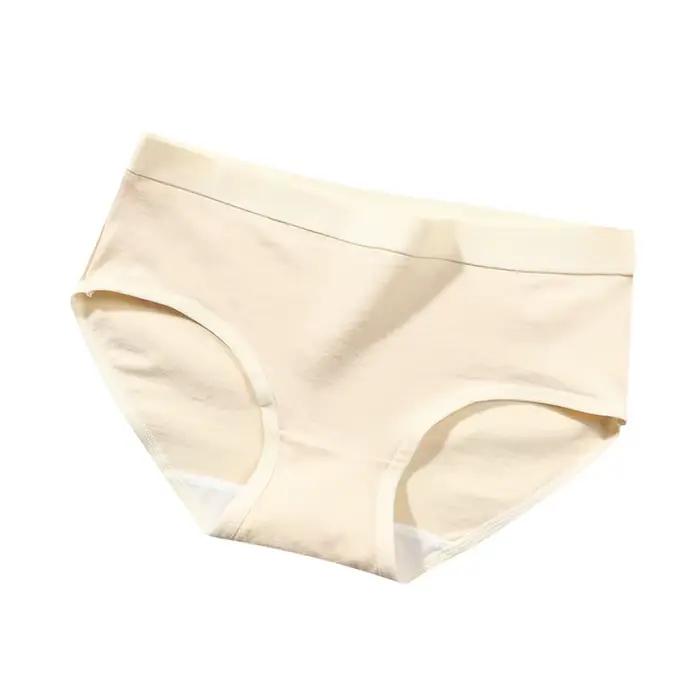 Culotte en Coton pour Femme, Sous-Vêtement Solide, Lingerie Confortable et Décontracté, Nouvelle Col