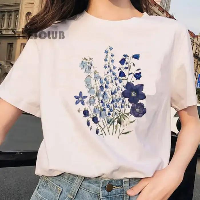 T-shirt imprimé botanique pour hommes et femmes, Économie graphiques, Plant Funy, Summer New, INS, S