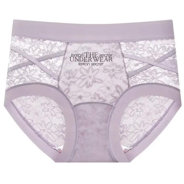 Culottes en dentelle style français, transparentes en maille, en satin de soie, patchwork, taille ba