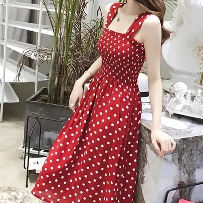 Robe d'été en fibre de point pour femmes, sexy, dos nu, A-ligne, bretelles spaghetti, style plage, c